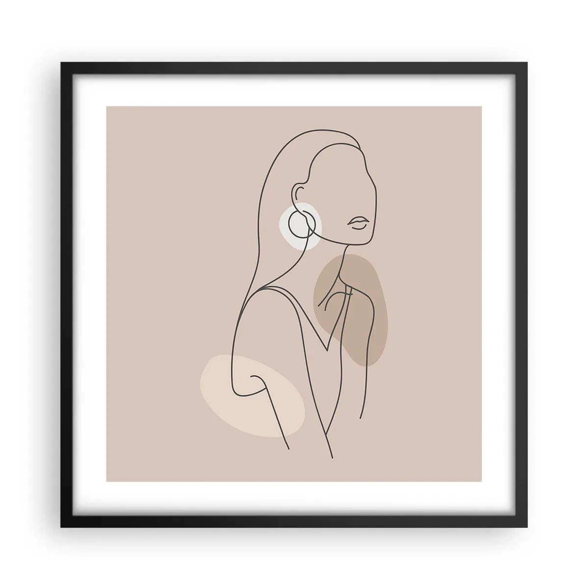 Plakat i sort ramme - Et ikon for pigelivet - 50x50 cm