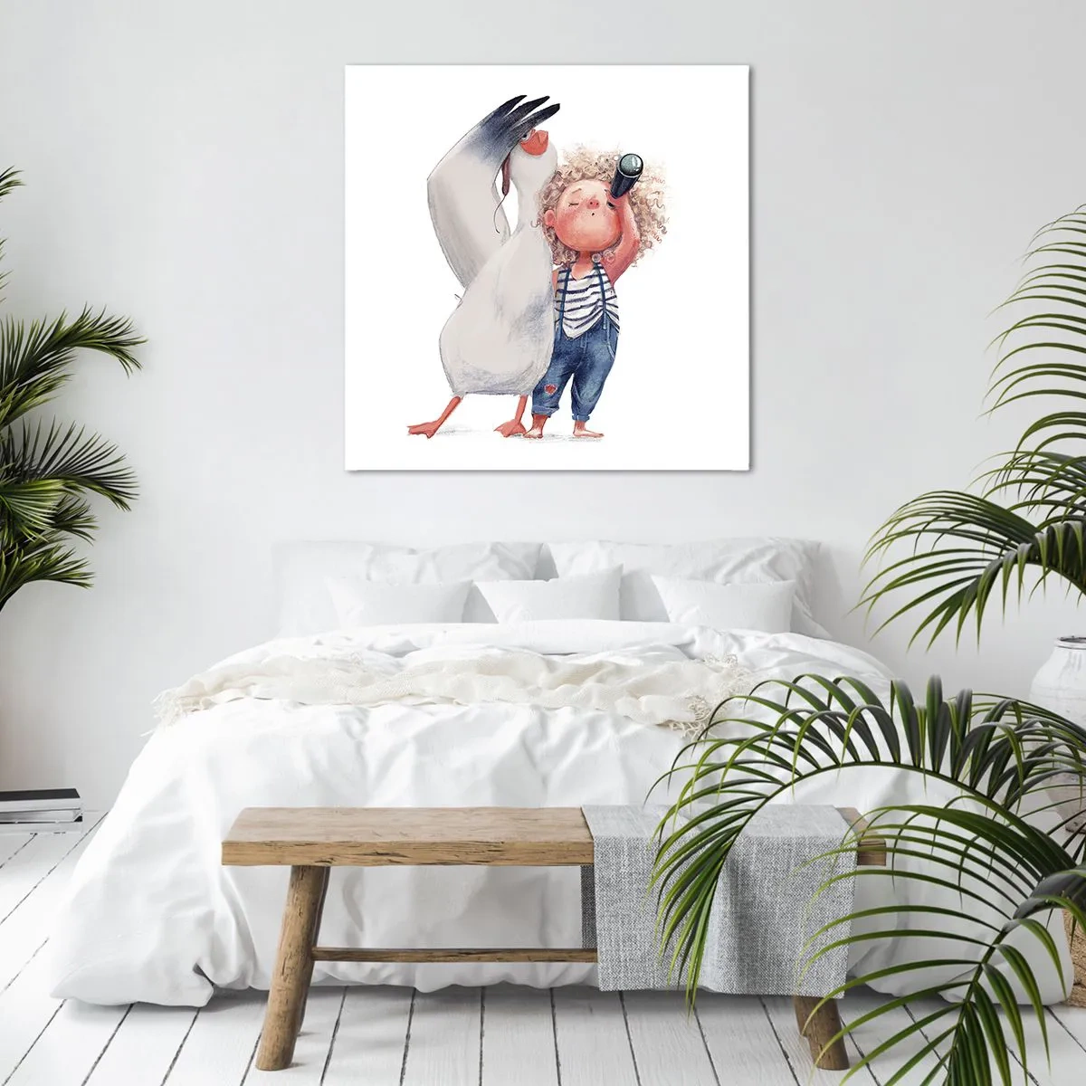 Lærredstryk - Billede på lærred - En plan for en fantastisk rejse - 70x70 cm