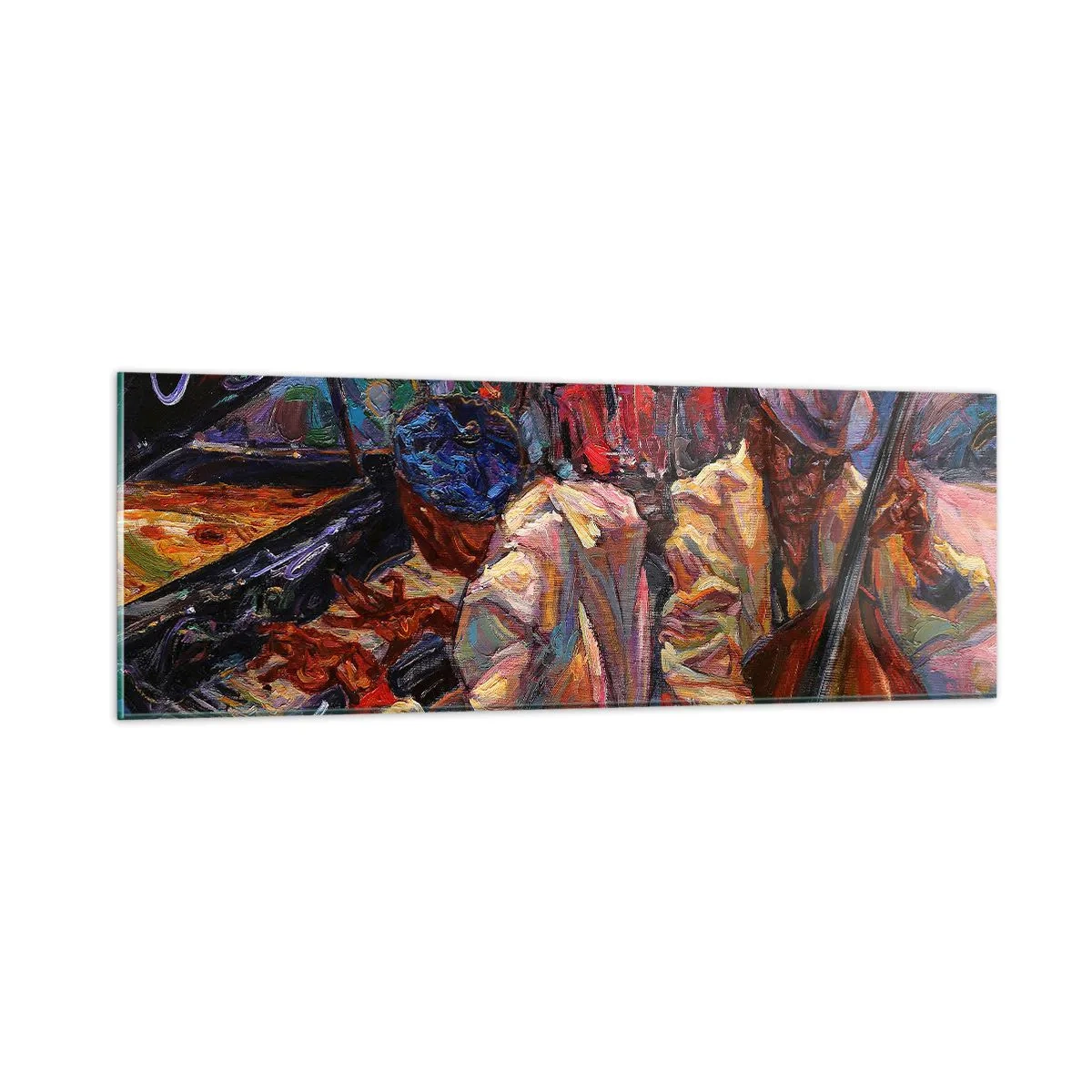 Billede på glas - I én rytme - 90x30 cm