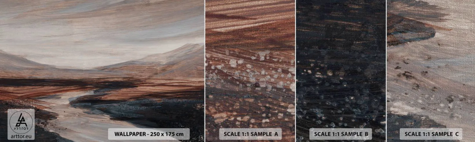 Prøve Fototapet Premium Canvas - Fredfyldt dal - Landskab, Landskab, Stykke - 100x30 cm