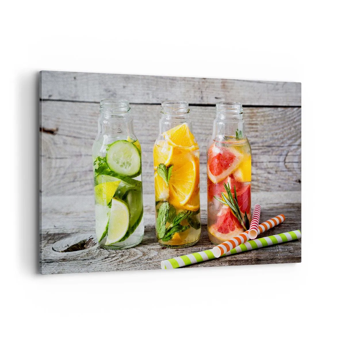 Lærredstryk - Billede på lærred - Sund af natur - 120x80 cm