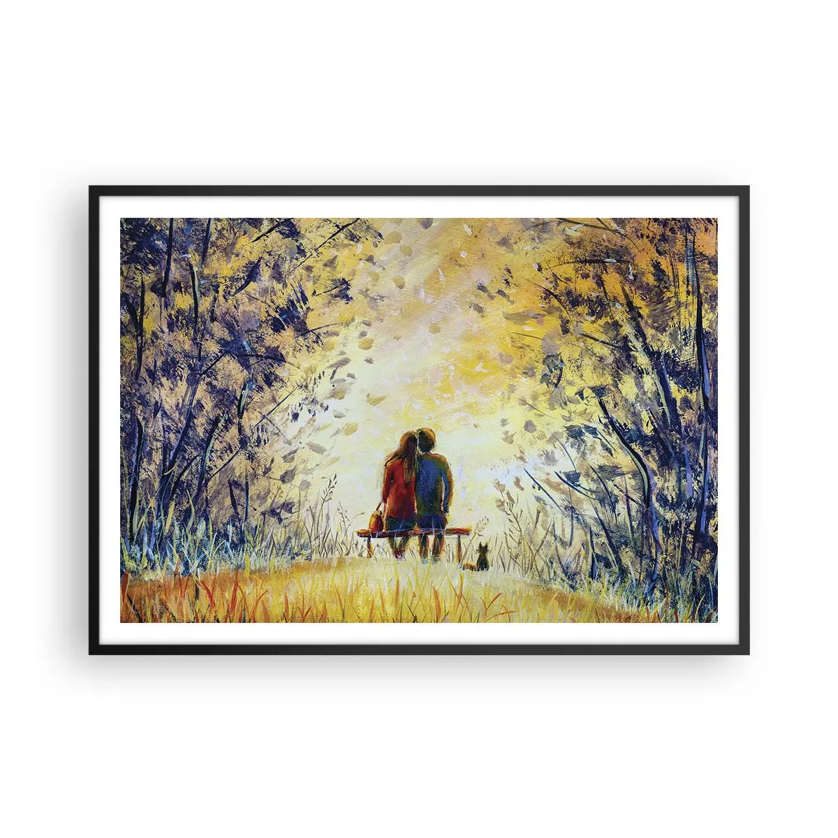 Plakat i sort ramme - Et magisk øjeblik - 100x70 cm