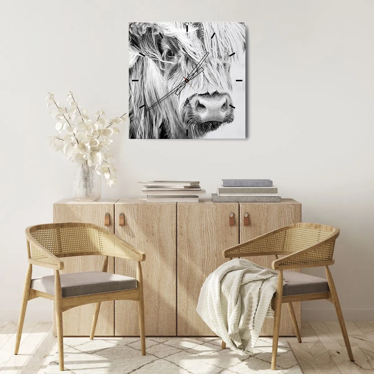 Vægur, Uret - Skotsk vildmark - 30x30 cm