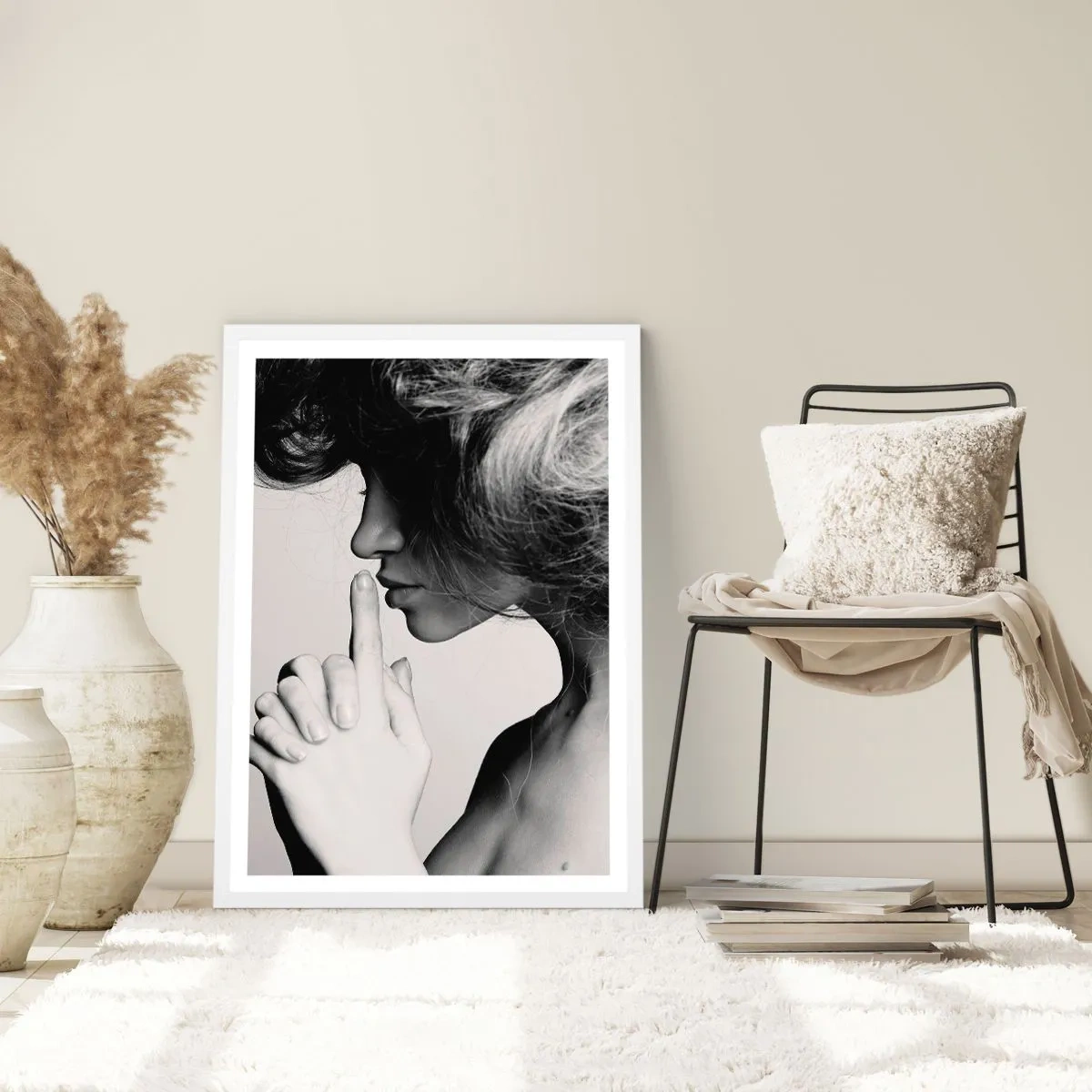 Plakat i hvid ramme - Lyt til sig selv - 70x100 cm