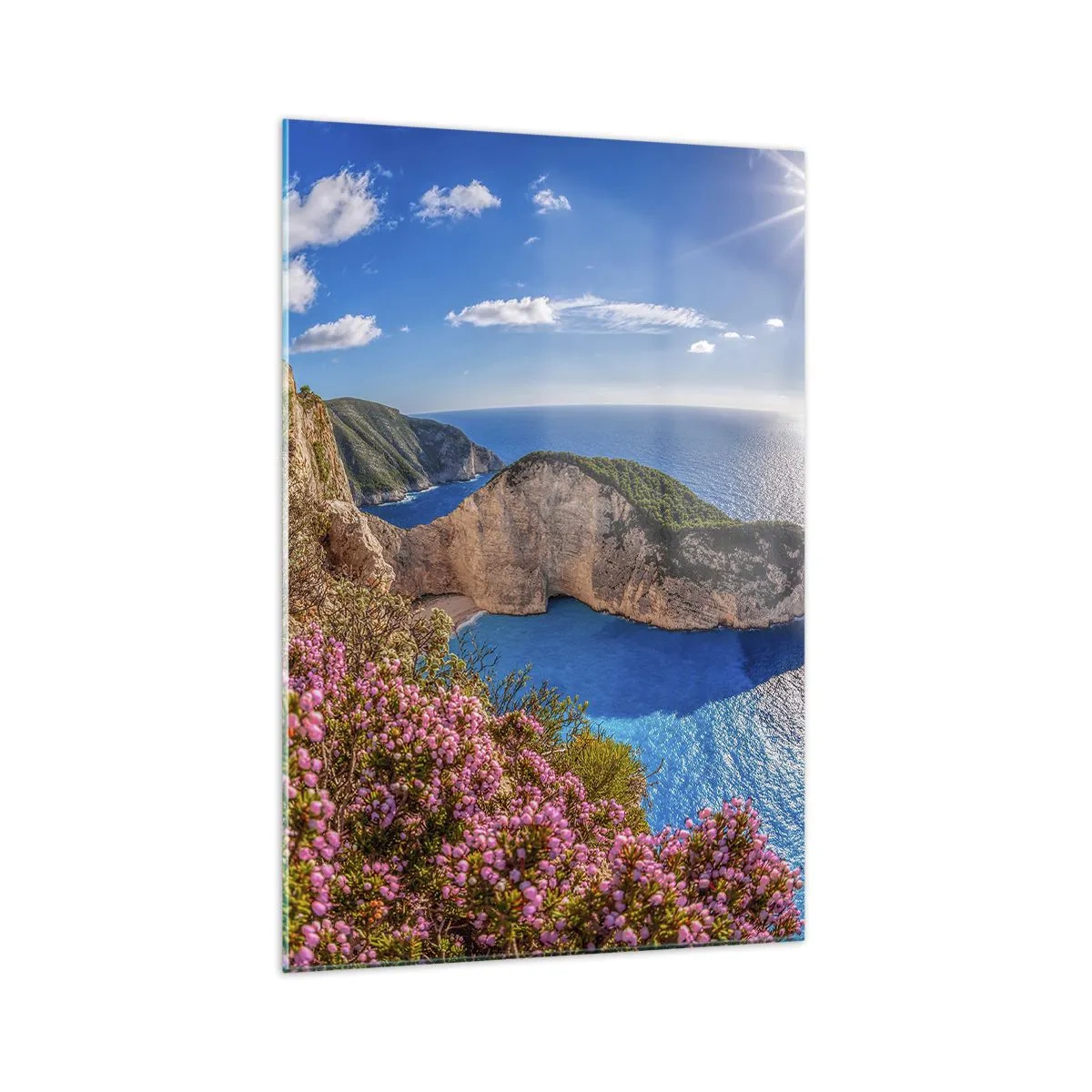 Billede på glas - Min store græske ferie - 70x100 cm