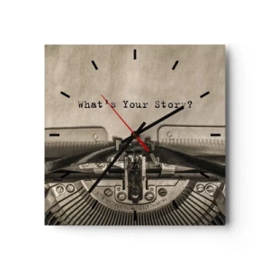 Vægur, Uret - Fortæl mig - 30x30 cm