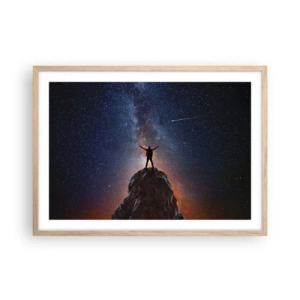 Plakat i ramme af lyst egetræ - Magten er hos mig! - 70x50 cm