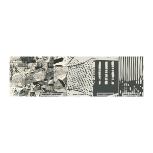 Prøve Fototapet Premium Canvas - Nutidens dynamik - Abstraktion, Årgang, Grafik - 100x30 cm