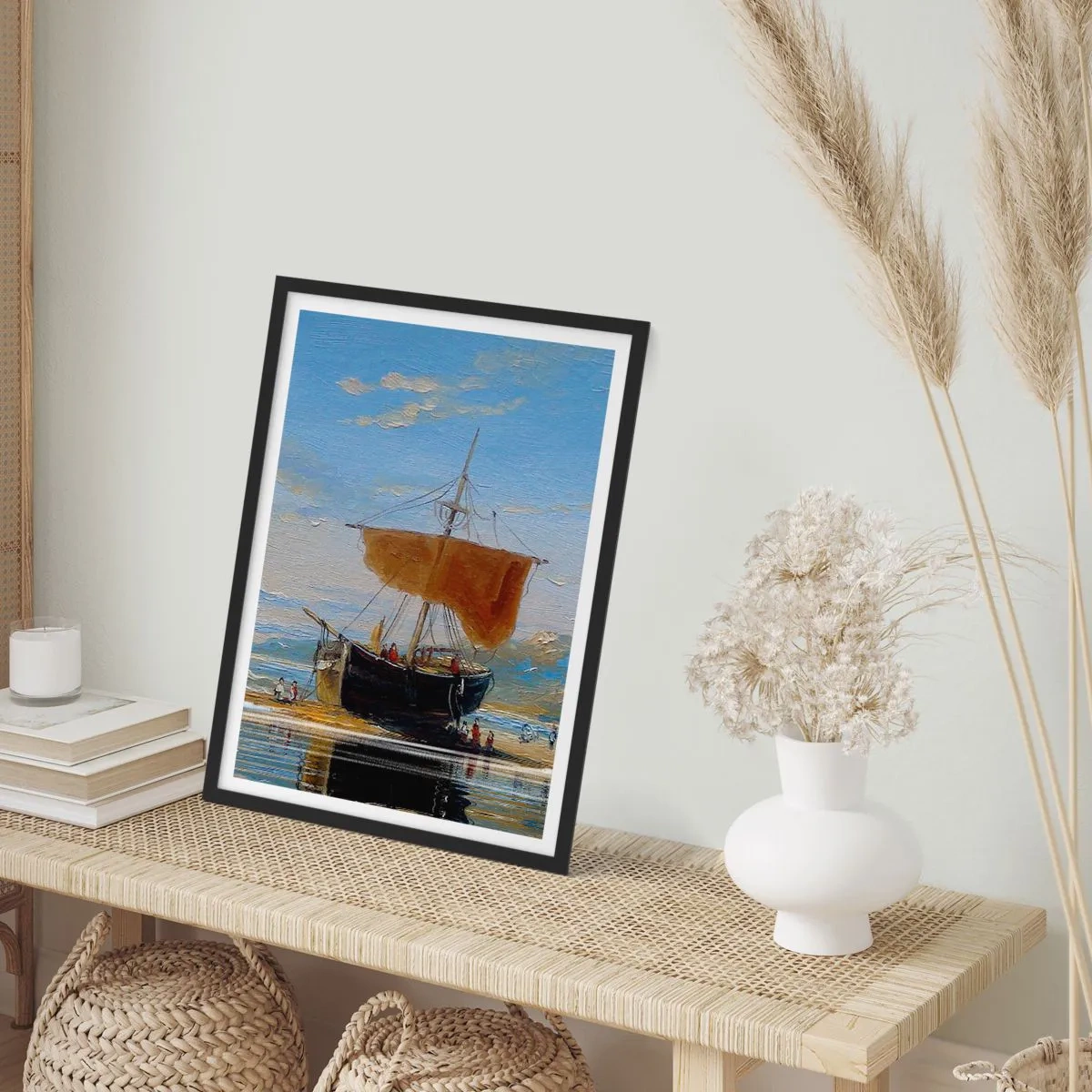 Plakat i sort ramme - Vand, jord, luft - 61x91 cm