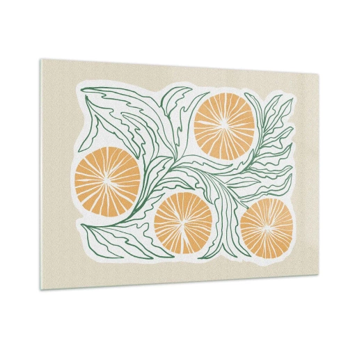 Billede på glas - Etnisk med et strejf af abstraktion - 100x70 cm