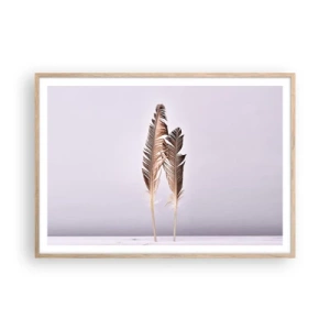 Plakat i ramme af lyst egetræ - Mod intetheden - 100x70 cm