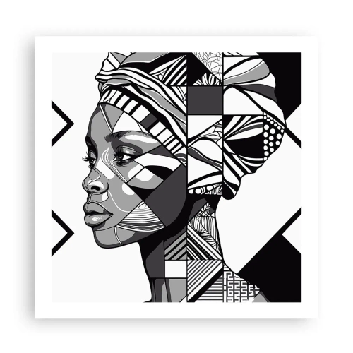Plakat - Etnisk portræt - 60x60 cm