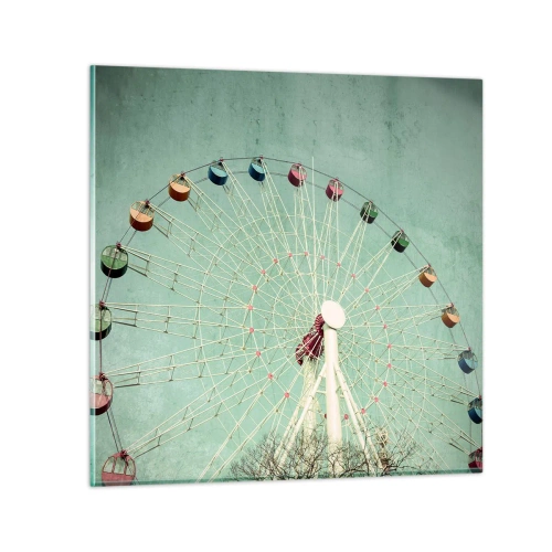 Billede på glas - Vi inviterer dig til at lege - 40x40 cm