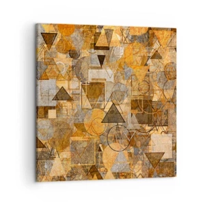 Lærredstryk - Billede på lærred - Verden i form - 50x50 cm