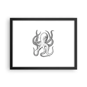 Plakat i sort ramme - Dans med bølger - 40x30 cm