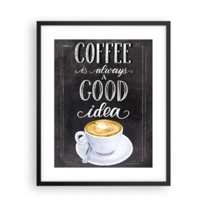 Plakat i sort ramme - Ja, selvfølgelig! - 40x50 cm