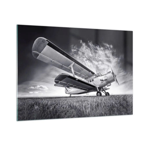 Billede på glas - Den bevingede vandringsmand - 100x70 cm