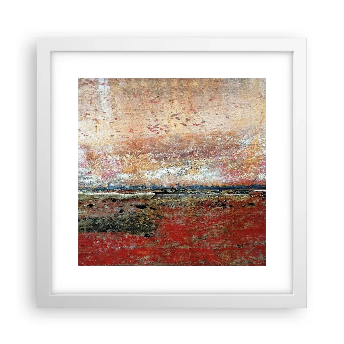 Plakat i hvid ramme - Måske er det havet - 30x30 cm