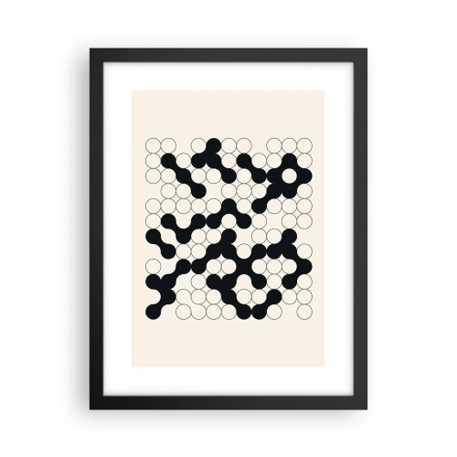 Plakat i sort ramme - Kinesisk spil - variation - 30x40 cm