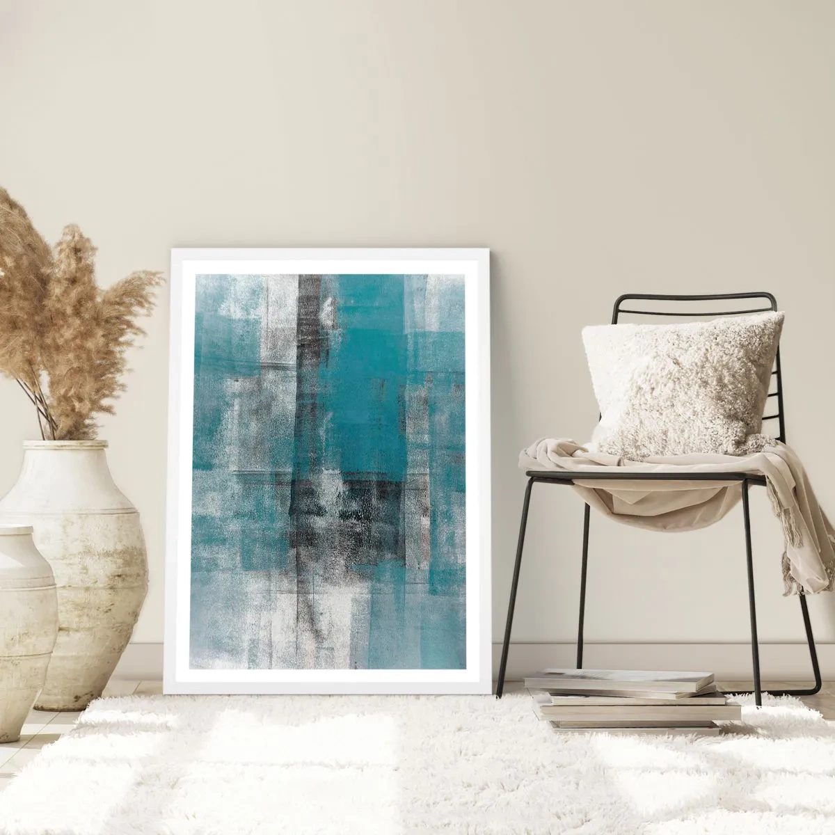 Plakat i hvid ramme - Vand og luft - 30x40 cm