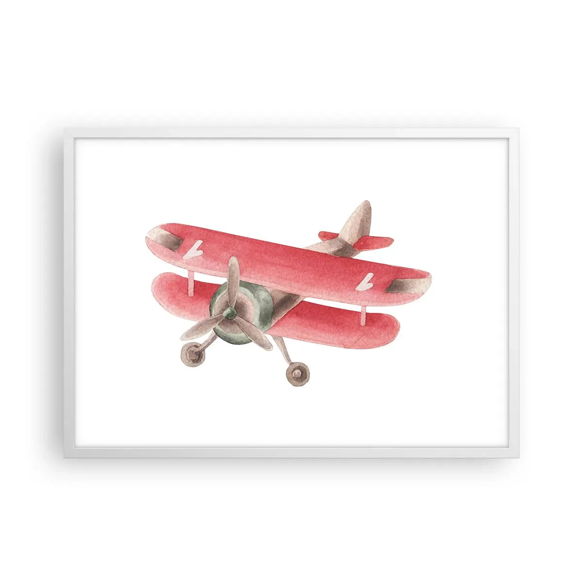 Plakat i hvid ramme - Klar til at flyve højt - 70x50 cm