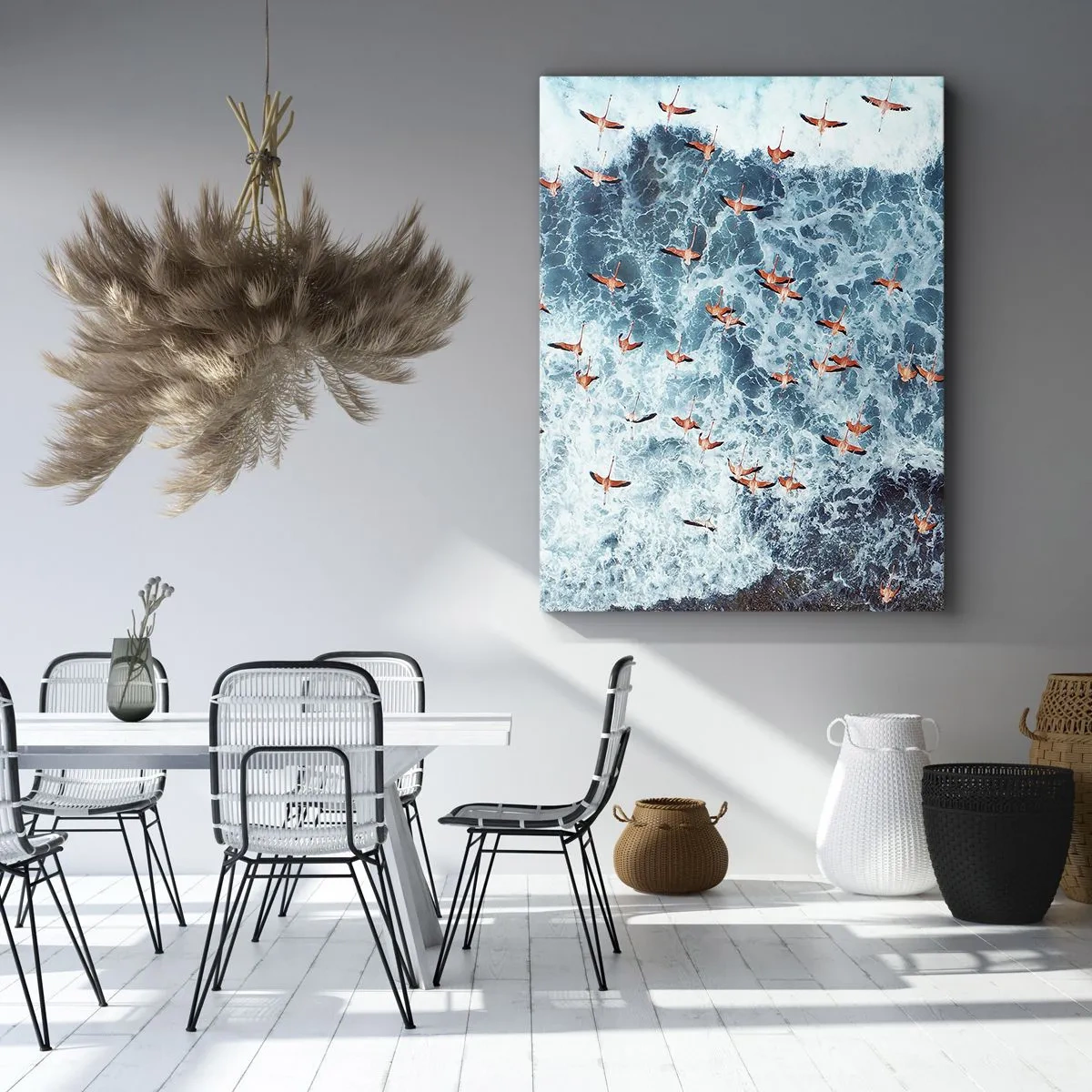 Lærredstryk - Billede på lærred - Parade ved havet - 55x100 cm