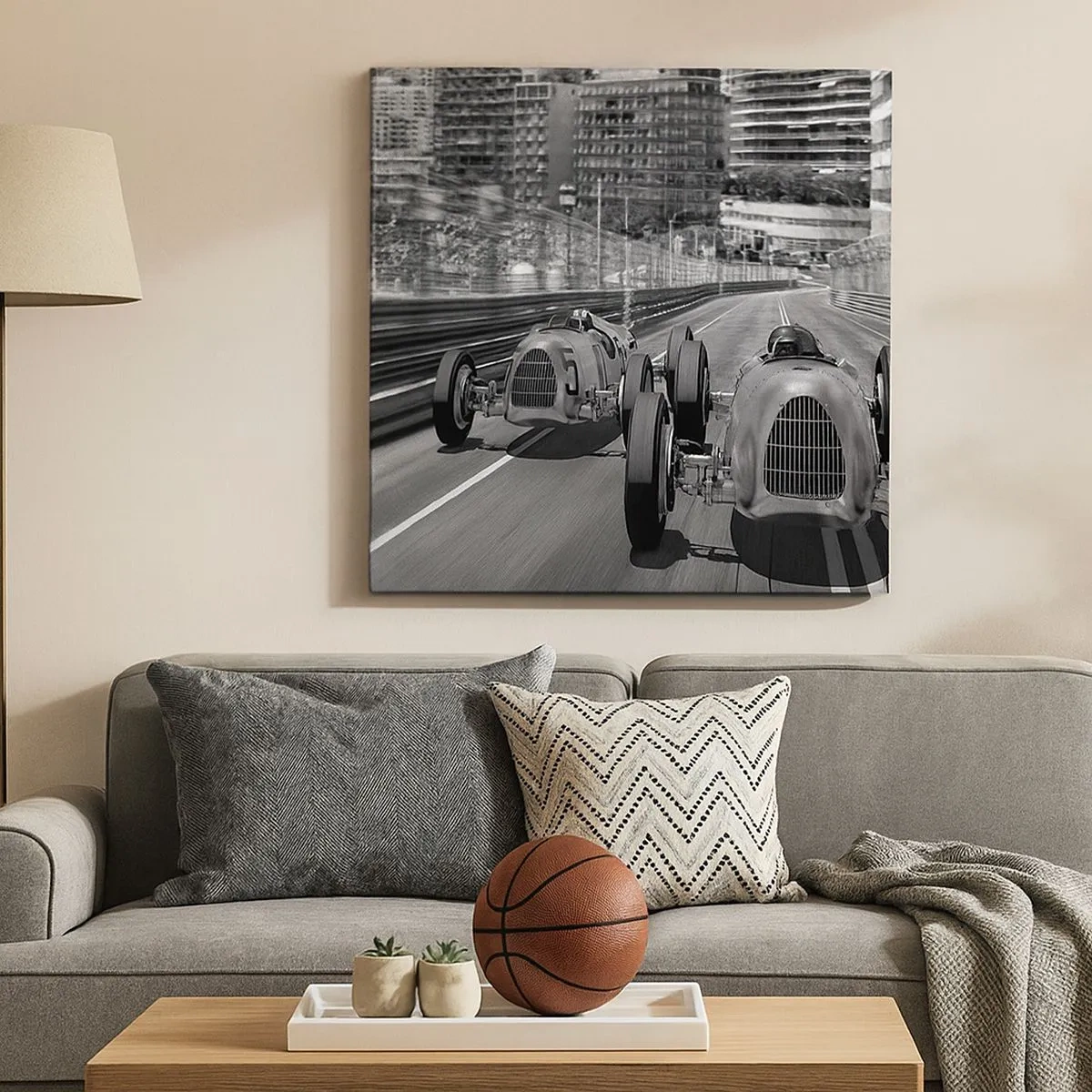 Lærredstryk - Billede på lærred - Der var engang i Monte Carlo - 30x30 cm