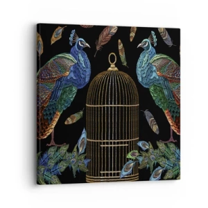 Lærredstryk - Billede på lærred - I kongelige gevandter - 30x30 cm