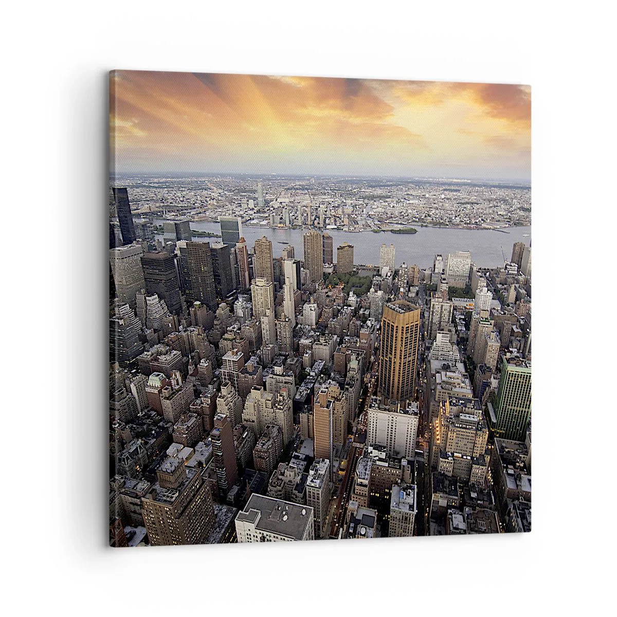 Lærredstryk - Billede på lærred - Tidens bankende hjerte - 60x60 cm