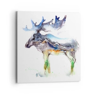 Lærredstryk - Billede på lærred - Helten i en vinterfortælling - 70x70 cm