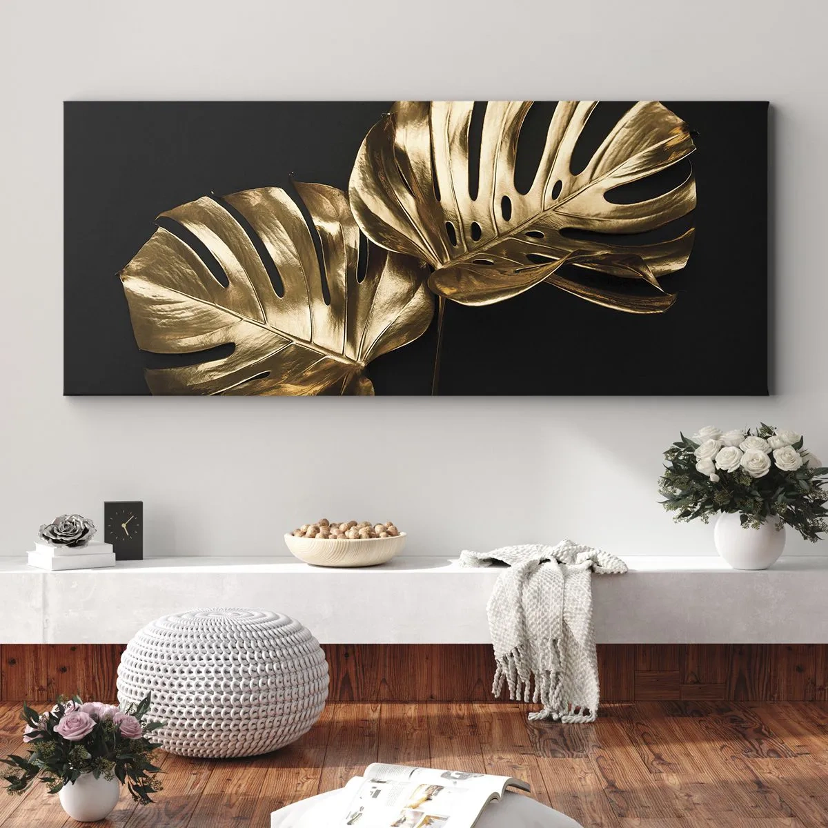 Lærredstryk - Billede på lærred - Naturens skatte - 100x40 cm