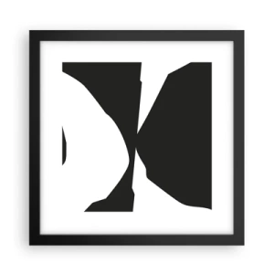 Plakat i sort ramme - Positiv-negativ - 30x30 cm