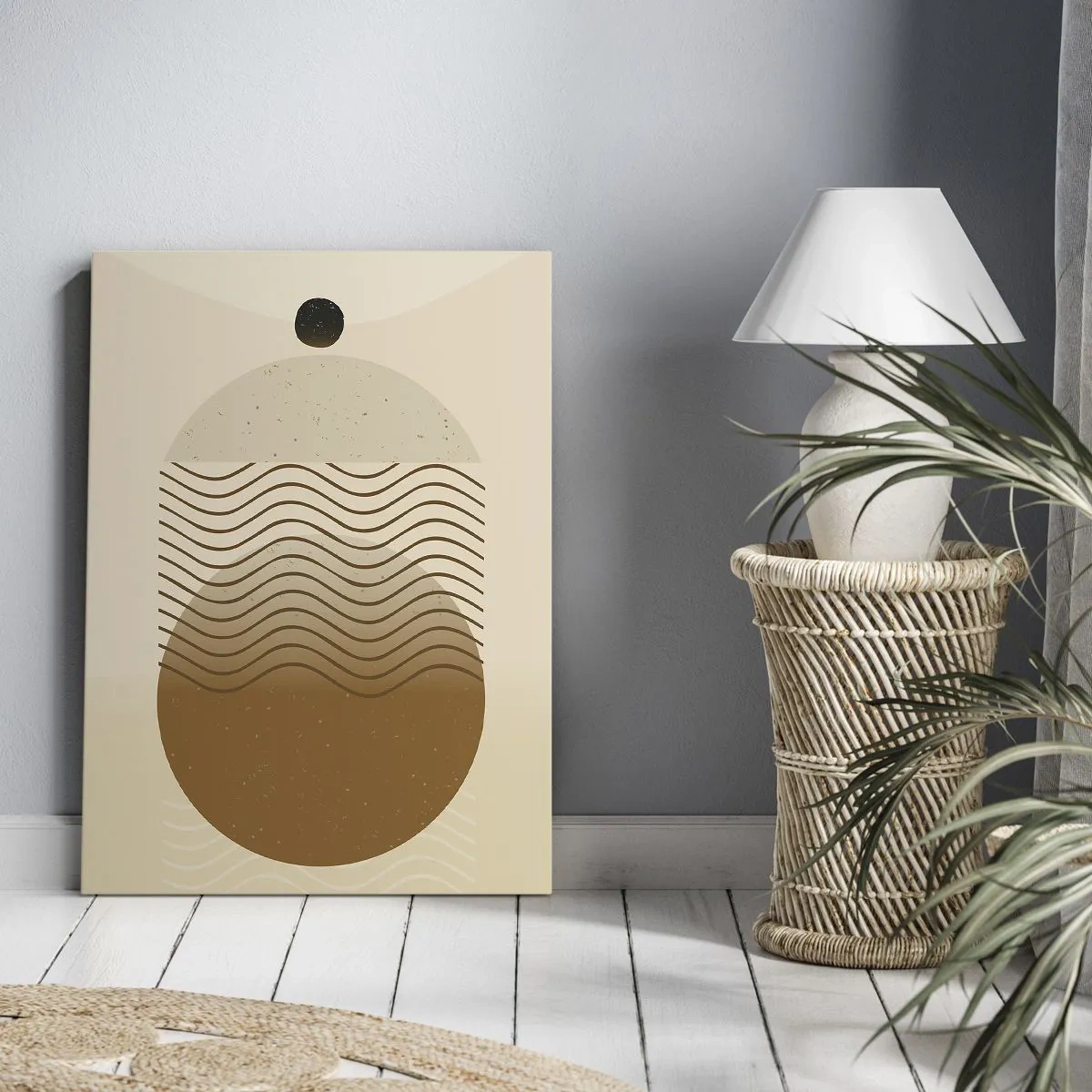 Lærredstryk - Billede på lærred - Om geometriske figurers oprindelse - 50x70 cm
