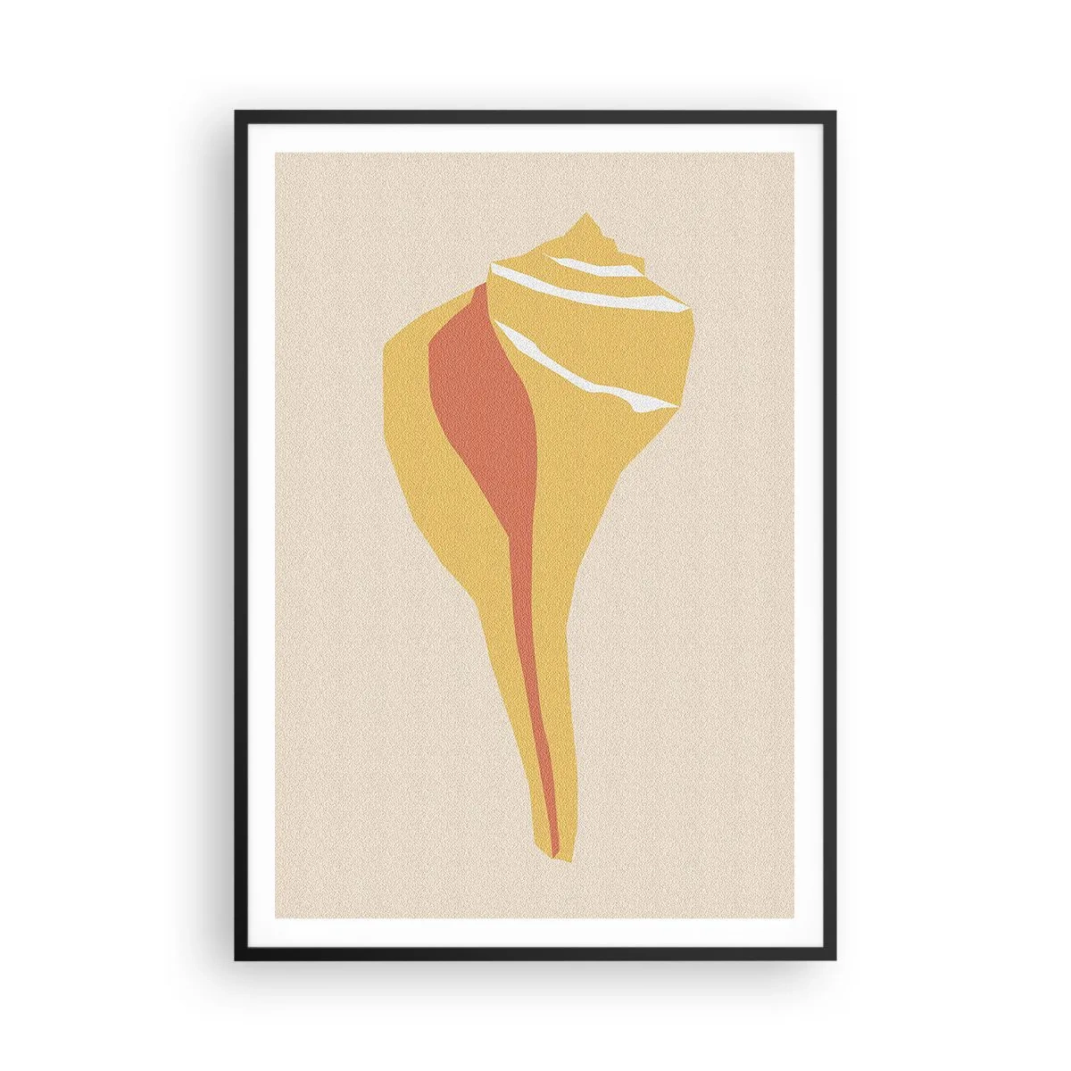 Plakat i sort ramme - Organisk abstraktion - vækst - 70x100 cm