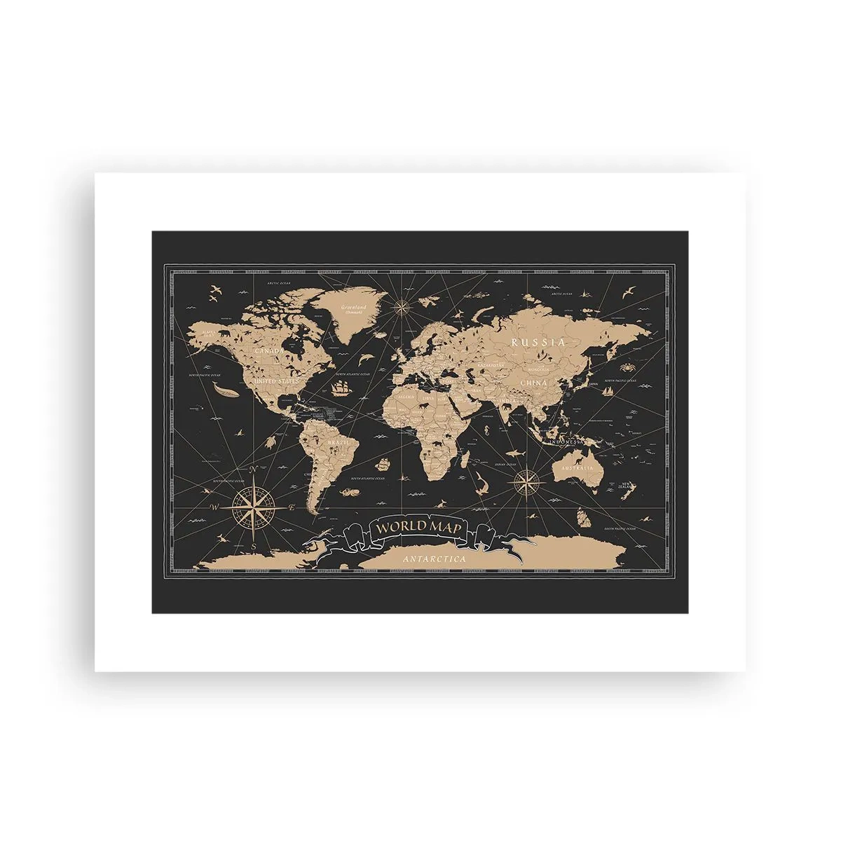 Plakat - Grænserne for min verden - 40x30 cm