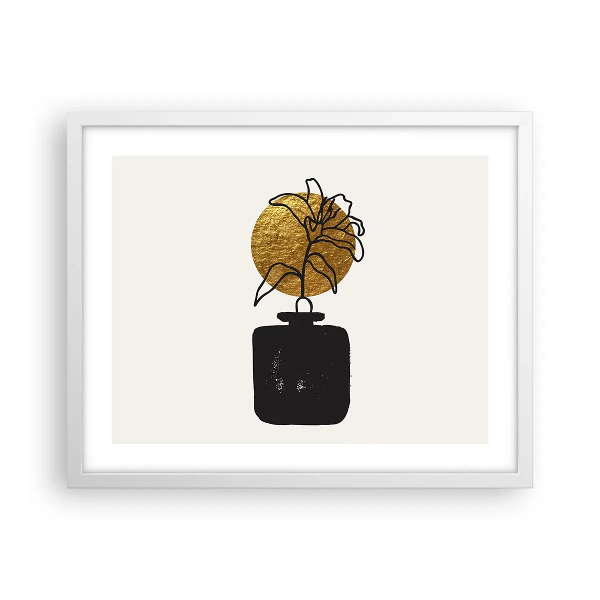 Plakat i hvid ramme - Skønhed i balance - 50x40 cm