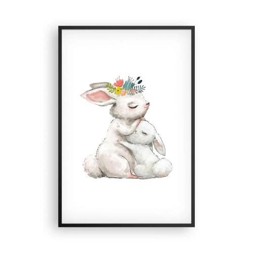 Plakat i sort ramme - Der er intet sted som hos mor - 61x91 cm