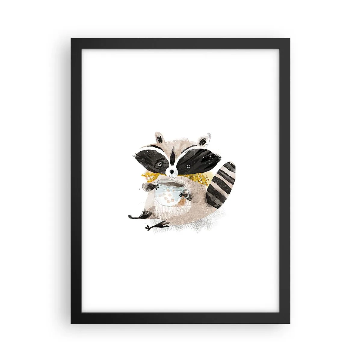 Plakat i sort ramme - Min ven vaskebjørnen - 30x40 cm