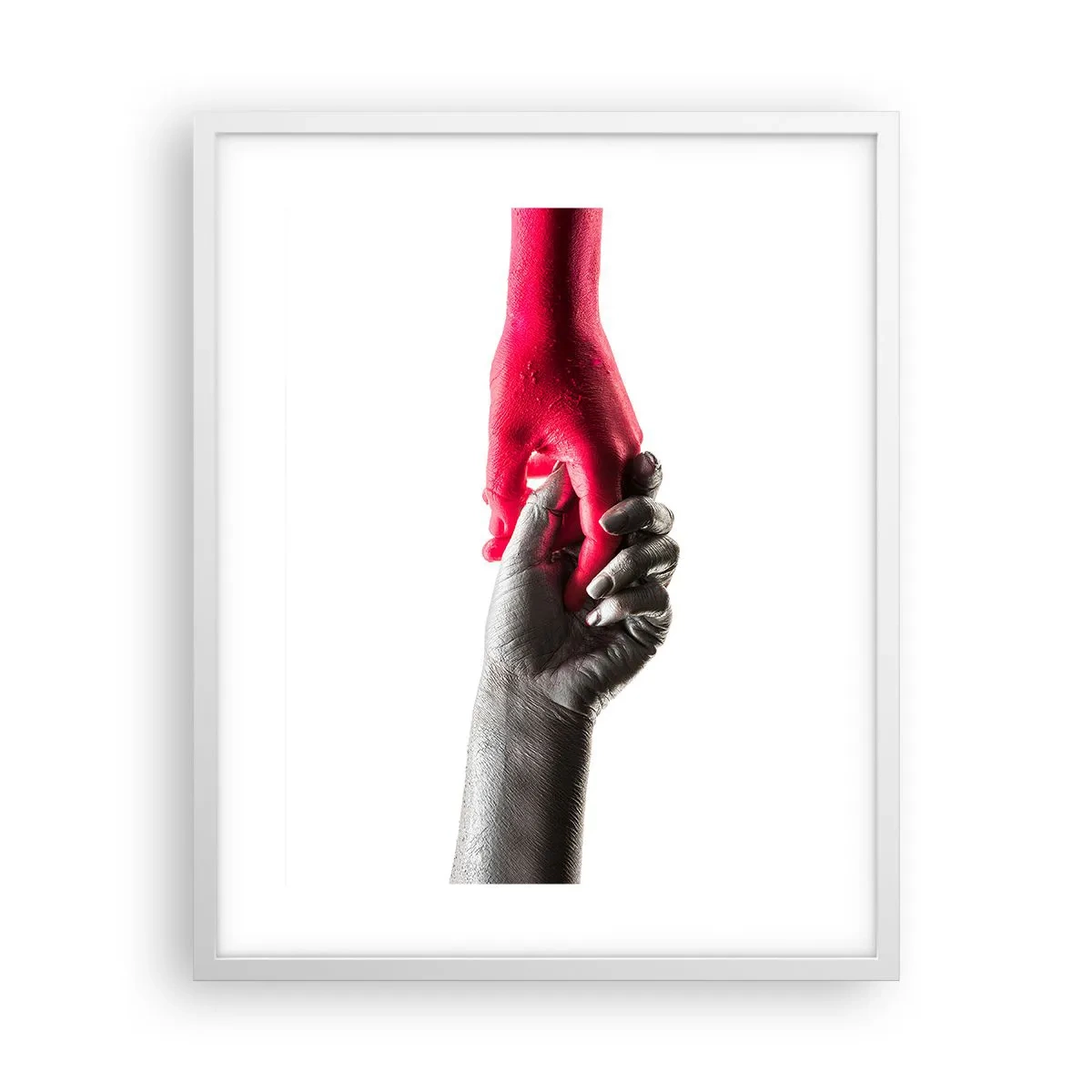 Plakat i hvid ramme - Sammen, om end forskellige - 40x50 cm