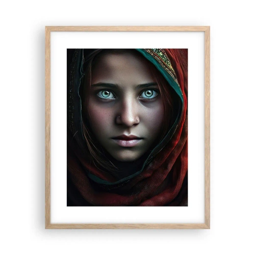 Plakat i ramme af lyst egetræ - Østens prinsesse - 40x50 cm