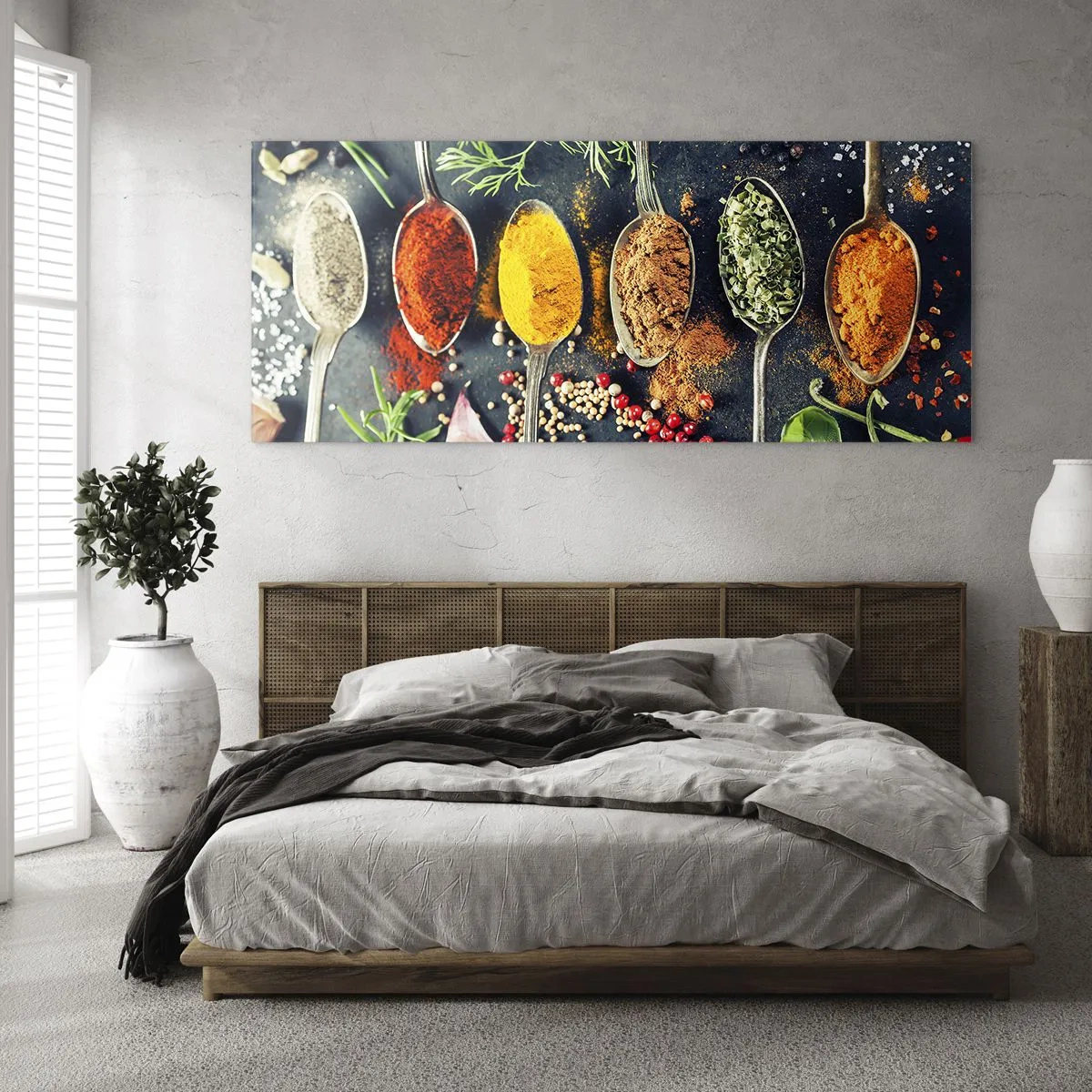 Billede på glas - Kulinarisk magi - 120x50 cm