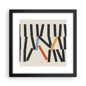 Plakat i sort ramme - Dominoer - komposition - 30x30 cm