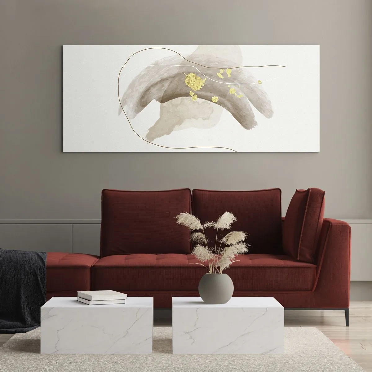 Billede på glas - Mødt i rummet - 120x50 cm