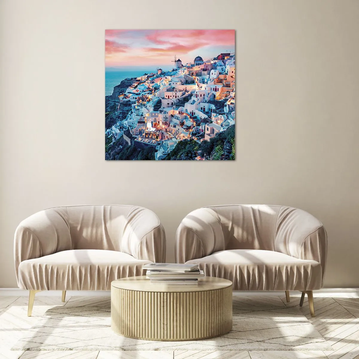 Billede på glas - Din store græske ferie - 30x30 cm