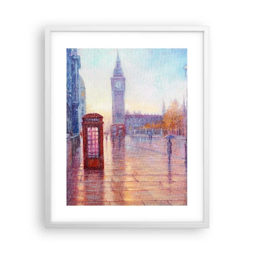 Plakat i hvid ramme - En efterårsdag i London - 40x50 cm