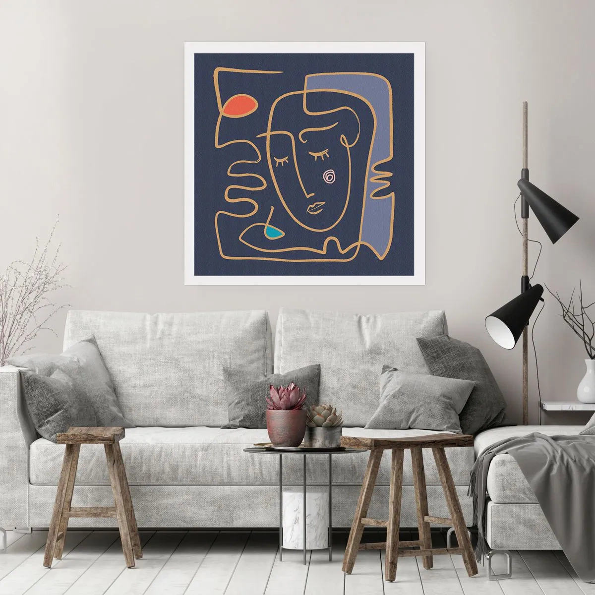 Plakat - I drømmerier - 40x40 cm