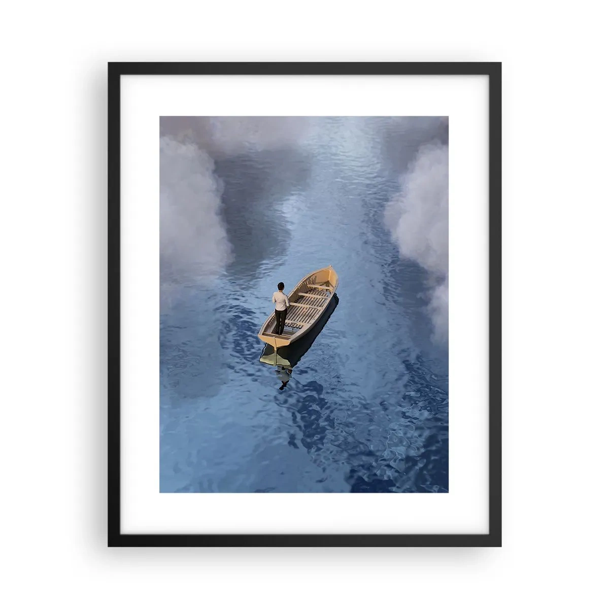 Plakat i sort ramme - Livet - rejsen - det ukendte - 40x50 cm