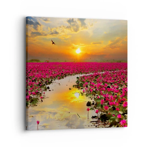 Lærredstryk - Billede på lærred - Søens hemmelige liv - 30x30 cm