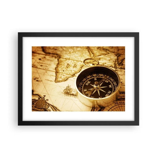 Plakat i sort ramme - Øst eller vest? - 40x30 cm