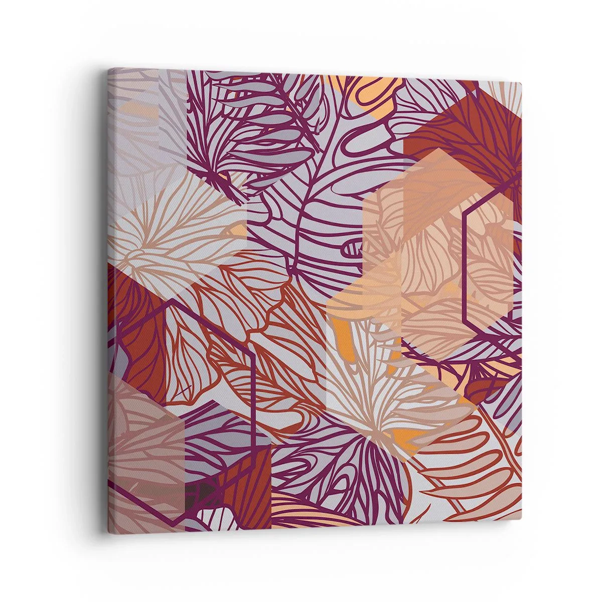 Lærredstryk - Billede på lærred - Umuligt forhold mellem geometri og natur - 40x40 cm